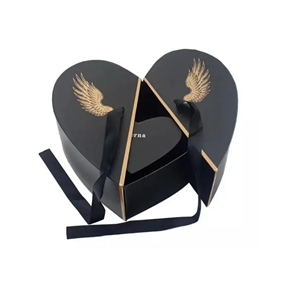 Black Color Ribbon Tie Heart Shaped Box